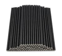 Paquete de 100 Pajitas Papel 19,7 cm x 0,6 cm, Sin Plástico, Resistente a la Deformación, Pajitas de Papel Negro para Fiestas, Cumpleaños y Celebraciones, Banquetes, Aptas Bebidas Frías y Calientes,