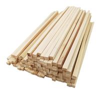 Paquete de 100 palitos cuadrados de bambú natural, 0,8 cm de largo, sin terminar para manualidades