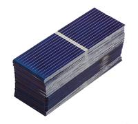 Paquete de 100 paneles solares de silicona policristalina de 0,5 V 52 mm x 19 mm para kit de proyectos solares de bricolaje, alta eficiencia 21,5-23,5%, para modelos de energía solar y juguetes