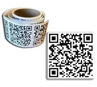 Paquete de 100 pegatinas de código QR de Rick Roll en un rollo, divertidas calcomanías de regalo, resistentes a la intemperie, resistentes a los rayos UV, 2 x 2 pulgadas