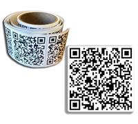Paquete de 100 pegatinas de código QR de Rick Roll en un rollo, divertidas calcomanías de regalo, resistentes a la intemperie, resistentes a los rayos UV, 2 x 2 pulgadas