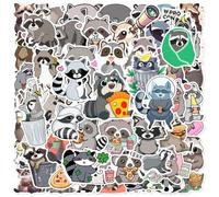 Paquete De 100 Pegatinas Pequeñas De Mapaches, Pegatinas De Animales De Dibujos Animados, Pegatinas Lindas, Pegatinas De Graffiti Para Niños, Pegatinas Impermeables, Cuadernos, Etc.