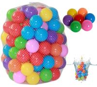 Paquete de 100 Pelotas de Plástico Multicolor para Piscina, 5,5 cm, Siete Colores,