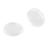 Paquete de 100 soportes para monedas de plástico transparente de 26 mm con diseño abierto de media luna, cajas de almacenamiento redondas transparentes para suministros de colección numismática y