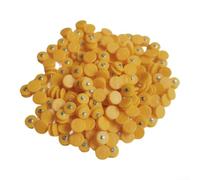 Paquete de 100 tacos antideslizantes de acero para zapatos para hielo y nieve, compatibles con crampones, botas de senderismo, correr y zapatos de trabajo (tacos amarillos)