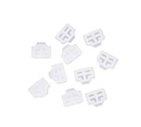 Paquete de 100 tapas antipolvo RJ45 negro y blanco Ethernet Hub protector de puerto RJ45 hembra Jack piezas de repuesto Ethernet Hub Puerto RJ45