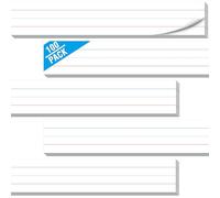 Paquete de 100 Tiras para Frases, Papel Rayado Blanco para Práctica de Escritura Herramienta de Aprendizaje Aula Escuela, Suministros de Oficina (7.6 x 43cm)