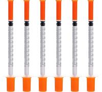 Paquete de 100 U-100 de 1 ml con 31 Ga de 1/4 pulgadas, sellado individualmente, 0.03 onzas líquidas