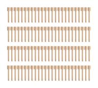 Paquete de 100 unidades de palitos de miel de madera envueltos individualmente de 3.15 pulgadas para recuerdos de, cucharas de para tablas de embutidos, de té y mini tarros