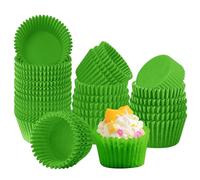 Paquete de 1000 forros de papel para mini magdalenas para hornear, moldes de papel para tartas de queso pequeñas (verde)