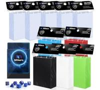 Paquete de 1000 fundas para tarjetas, 500 fundas mate para tarjetas coleccionables y 500 fundas interiores, ideales para doble manga, apto para MTG, TCG y tarjetas de juego (5 colores)