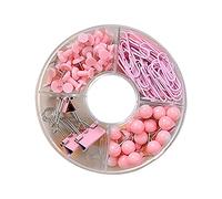 Paquete de 105 clips de papel coloridos con caja para encuadernar archivos de papel de oficina, escuela, documentos, facturas, kit de clips de papel