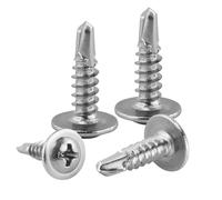 Paquete de 105 tornillos autorroscantes de acero inoxidable M4,2 x 16 mm con cabeza cruciforme para chapa, aluminio, madera