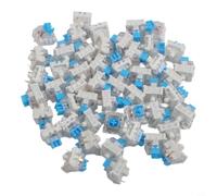 Paquete de 108 interruptores clicky azules de teclado mecánico, 3 pines, repuesto para placas de intercambio en caliente, a prueba de polvo, 1,5 x 1,8 cm