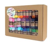 Paquete de 109 madejas de hilo Scheepjes Yarn Whirl Catona Color (10 g cada una, 2980 yardas), hilo 100 % algod n mercerizado para crochet, kit d