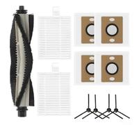Paquete de 11 piezas de repuesto para robot aspirador ILIFE A30 Pro, kit de accesorios con 1 cepillo principal, 4 bolsas de polvo, 2 filtros HEPA y 4 cepillos laterales