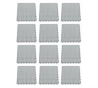Paquete de 12 alfombrillas de drenaje entrelazadas antideslizantes para ducha, alfombras de empalme de plástico para garaje, taller, cocina, impermeable, jardín, patio, terraza húmeda (gris)