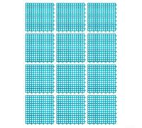 Paquete de 12 alfombrillas de ducha antideslizantes para garaje, jardín, cocina, diseño entrelazado para arreglos personalizables (azul)