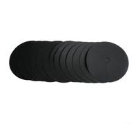 Paquete de 12 alfombrillas de tela no tejida con diseño de anillo de disco, control de árboles, arbustos, raíces, color negro, varios tamaños para jardín, guardería, balcón, oficina, 15-42 cm