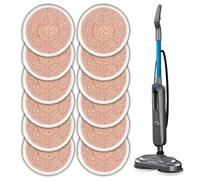 Paquete de 12 almohadillas de repuesto 3897A compatibles con Bissell SpinWave SmartSteam Mopa de vapor 3897A 3712C 3712W, almohadillas de fregona giratorias, almohadillas de fregona de alta