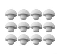Paquete de 12 almohadillas de repuesto grises para asiento de inodoro con cubiertas superiores de ABS para amortiguación a prueba de golpes y cierre silencioso de tapa en inodoros estándar con ranuras