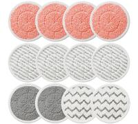 Paquete de 12 Almohadillas de Repuesto para mopa de Vapor S7001 S7001 S8201 S7201 S7201 S7000 S7000AMZ S7001TGT Series Steam Mop Pads, Steam&Scrub Todo en uno, Modelo de Pieza #: XKITP7000