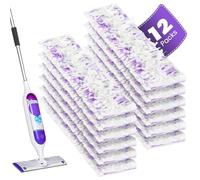 Paquete de 12 almohadillas desechables de repuesto para mopa Swiffer PowerMop multisuperficie