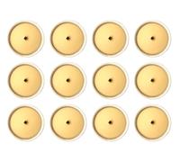 Paquete de 12 antorchas de terracota blanca Ø 17 cm - Duración 7,5 horas - Cera marfil elegante | Cereria di Giorgio - Ideal para eventos al aire libre, jardines y terrazas