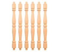 Paquete de 12 balaustres de madera sin pintar de 33 cm para decoración europea de madera sin pintar, perfecto para escaleras, manualidades de carpintería