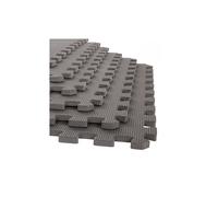 Paquete de 12 baldosas de espuma EVA - 48 pies cuadrados de acolchado entrelazado para suelos de garaje, sala de juegos o gimnasio - Tapete de ej