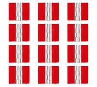 Paquete de 12 bisagras autoadhesivas de acrílico transparente, fácil de instalar para proyectos de manualidades y cajas pequeñas, bisagra transparente