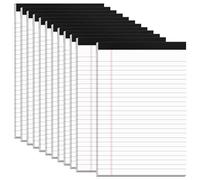 Paquete de 12 blocs de notas de 5 x 8 pulgadas, bloc de notas legales pequeños de 5 x 8 pulgadas, bloc de notas blancas para el trabajo, mini blocs de notas rayados universitarios con respaldo