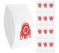 Paquete de 12 bolsas de aspiradora FJM compatibles con Miele Hoover, bolsas de aspiradora HyClean FJM para Compact C1, Compact C2, S4000 S6000, incluye 4 filtros de motor y 4 filtros AirClean