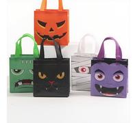 Paquete de 12 bolsas de dulces de Halloween, bolsas de regalo reutilizables no tejidas para truco o trato, aperitivos, bolsas de golosinas y dulces, suministros de fiesta