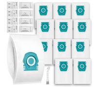 Paquete de 12 bolsas de vacío compatibles con Miele Guard L1 S1 M1 Series, repuesto para bolsas de polvo HyClean Air TU/CO (incluye 4 filtros de escape y 4 filtros de motor)