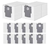 Paquete de 12 bolsas para polvo para Roborock Qrevo QV 35A/35S/S5V, Curv, 2 Flow, S, Pro, Master, Edge, S5A, Slim, Saros 20/10/10R, S8