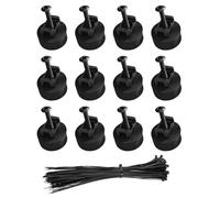 Paquete de 12 bridas magnéticas para cables, soporte magnético multiusos, bases de gestión de cables para computadora, escritorio, monitor, sistema de sonido de TV (2 x 1,6 cm)