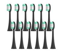 Paquete de 12 cabezales de cepillo de repuesto para Aquasonic con tapa de protección contra el polvo separada, compatible con Aquasonic Black Series y Vibe Series cepillo de dientes eléctrico (12