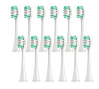 Paquete de 12 cabezales de cepillo de repuesto para Aquasonic con tapa de protección contra el polvo separada, compatible con Aquasonic Black Series y Vibe Series cepillo de dientes eléctrico (12
