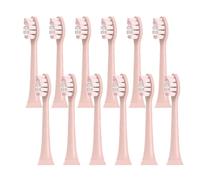 Paquete de 12 cabezales de repuesto para cepillo de dientes compatibles con Philips Sonicare W2 Optimal White, HX6068/88 (rosa)