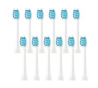 Paquete de 12 cabezales de repuesto para cepillo de dientes compatibles con Philips Sonicare W2 Optimal White, HX6068/88 (blanco)