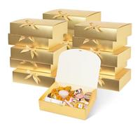 Paquete de 12 cajas de regalo con tapas, caja de propuesta de padrinos de boda de 12 x 9.8 x 3.1 pulgadas, caja de regalo de lujo con cinta para dama de honor, graduación, Navidad, boda, cumpleaños