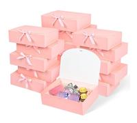 Paquete de 12 cajas de regalo con tapas, caja de propuesta de padrinos de boda de 12 x 9.8 x 3.1 pulgadas, caja de regalo de lujo con cinta para dama de honor, graduación, Navidad, boda, cumpleaños