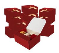 Paquete de 12 cajas de regalo con tapas, cajas de regalo con tapas a granel, caja de propuesta de dama de honor con cinta, cajas de regalo para bodas, Navidad, día de San Valentín, cumpleaños, baby