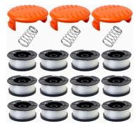 Paquete de 12 carretes para desbrozadora, 1,65 mm x 10 m, compatibles con desbrozadoras, incluye 12 carretes de repuesto, 3 carretes
