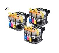 Paquete de 12 Cartuchos de Tinta compatibles con LC127 LC127XL LC125XL para impresoras MFC J245 J470DW J650DW J870DW J4410DW J4510DW con Tinta Completa