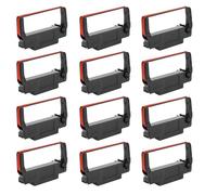 Paquete de 12 cartuchos de tinta ERC-30 ERC-34 ERC-38 B/R negro/rojo compatibles con impresoras Epson TM-U220, Bixolon SBR-275, BTP-M300 POS e impresoras de cocina con tecnología de soldadura