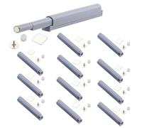 Paquete de 12 cierres de puerta de aleación de aluminio, cierre de puerta de armario, cierre de puerta de armario, para armarios de cocina, armarios, cajones, armarios de almacenamiento (pequeño)