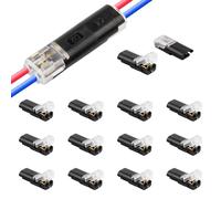 Paquete de 12 conectores impermeables para automoción de 2 pines, conector impermeable de 2 hilos, desconexiones rápidas para cables de 18-22 AWG, bloques de terminales eléctricos, conectores de cable