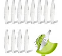 Paquete de 12 cuchillas de repuesto metálicas para desbrozadoras, cuchillas de corte de repuesto duraderas para herramientas de jardinería.